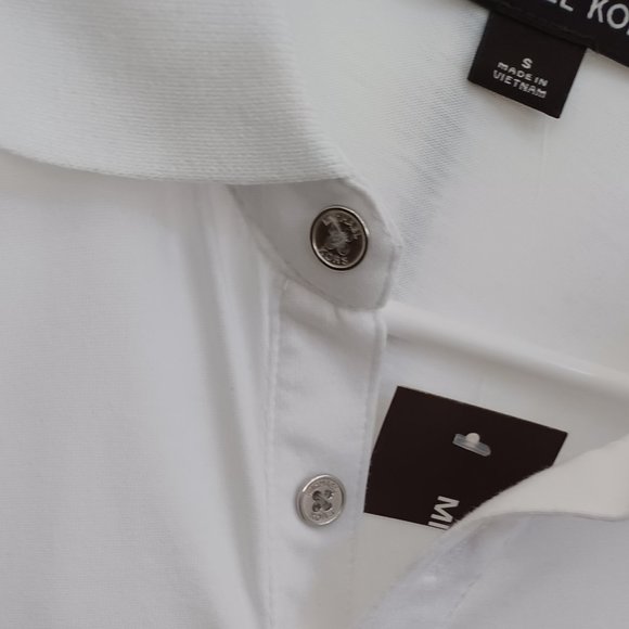 New Michael Kors White Polo Shirt - Picture 7 of 7